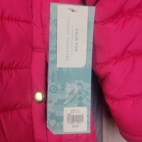 Old Navy Girls Winter Puffer Coat Pink Size 5t - Picture 4 of 5